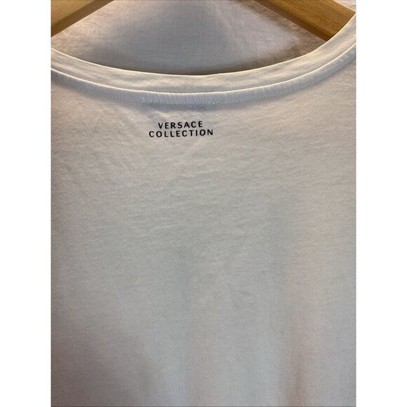VERSACE COLLECTION  White Graphic MEDUSA T-Shirt SMALL/ MEDIUM - Picture 3 of 11